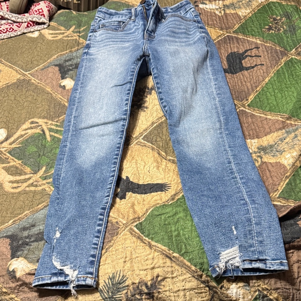 BKE Light Blue Distressed Skinny Jeans